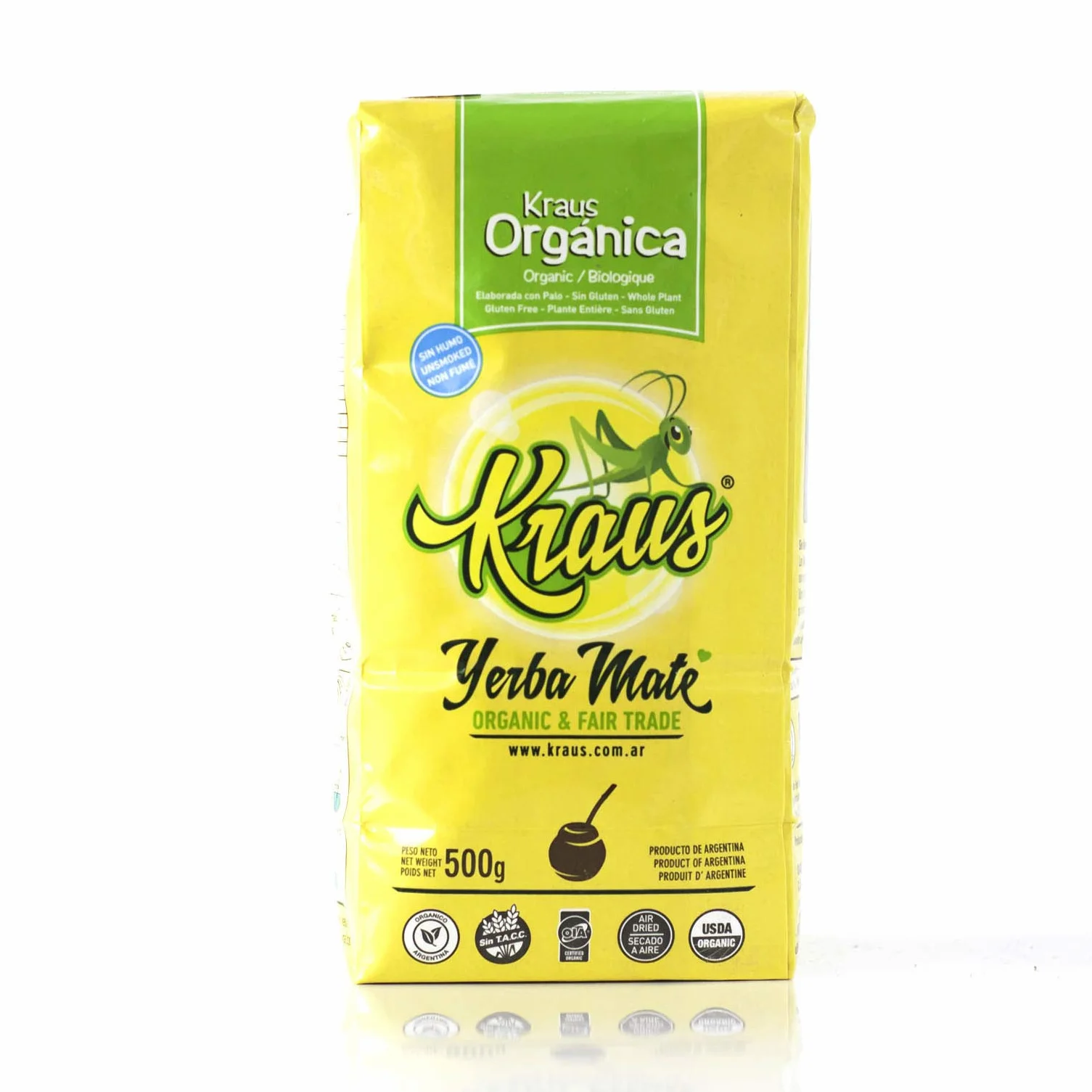 Kraus Mate Organica 500 g - ekologiczna herbata mate z Argentyny, handlowana uczciwie