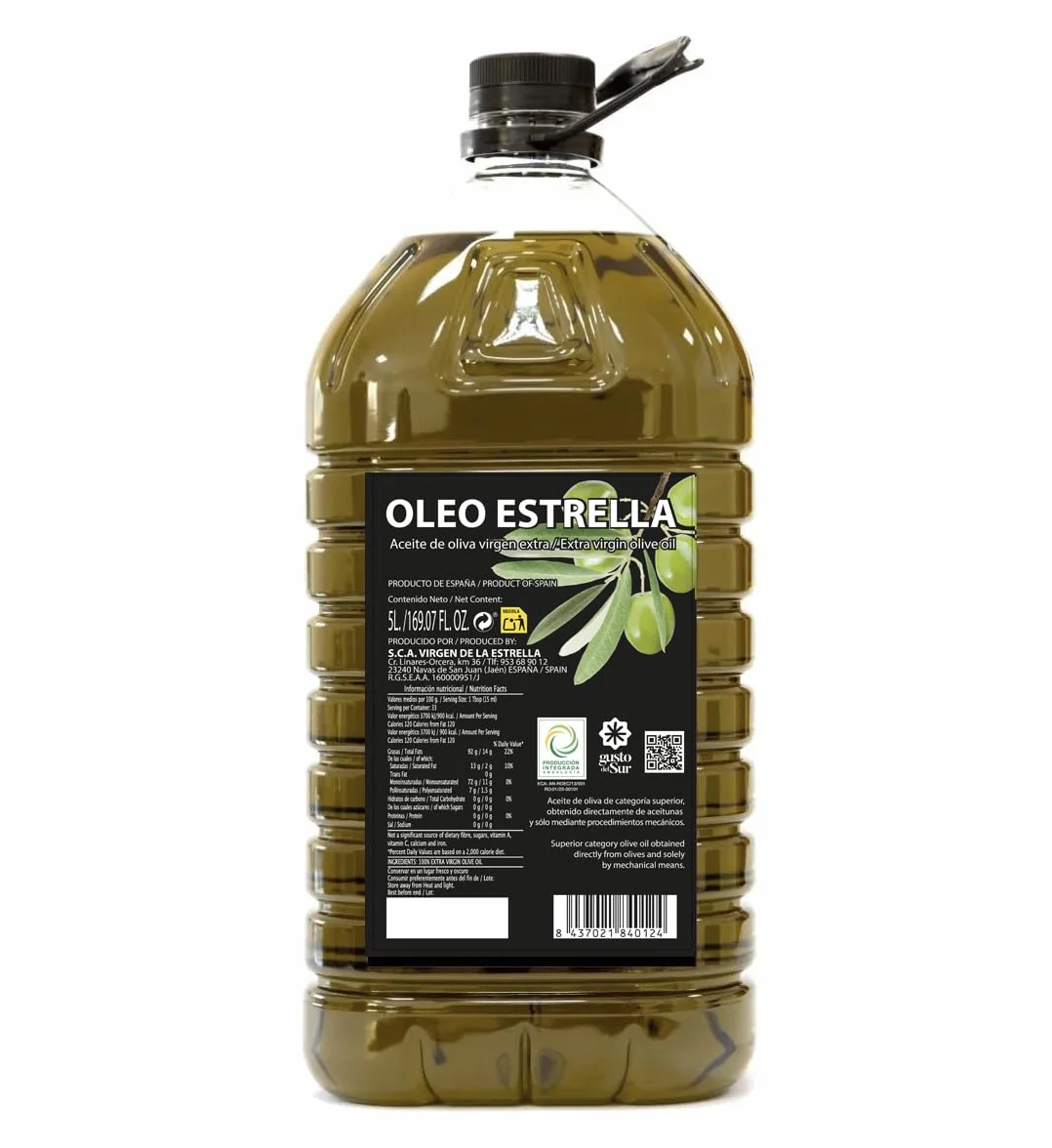 Olej z oliwek Picual Oleo Estrella 5 litrów z pierwszego tłoczenia