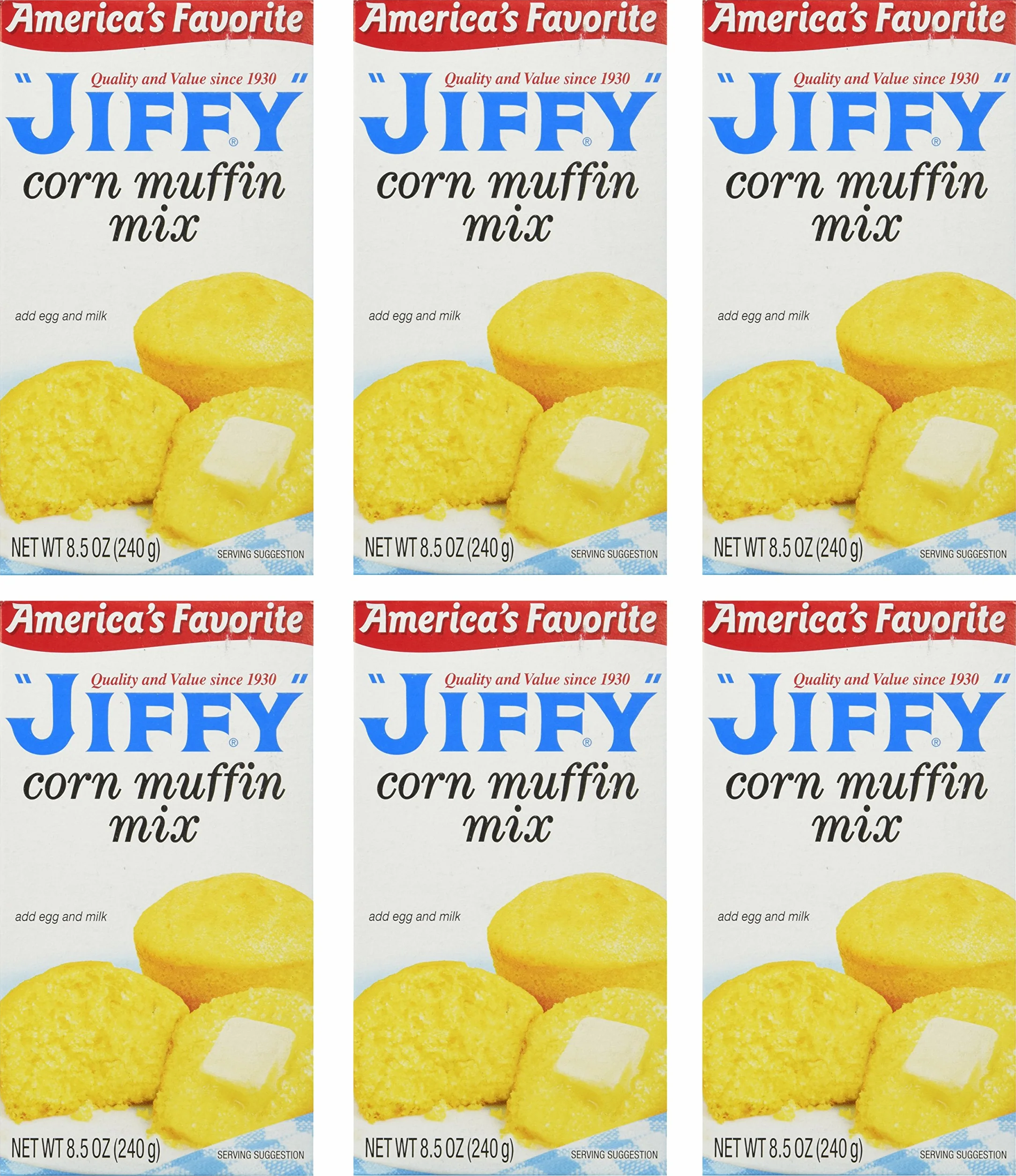 Jiffy Corn Muffin Mix 8.5 oz 6 pk