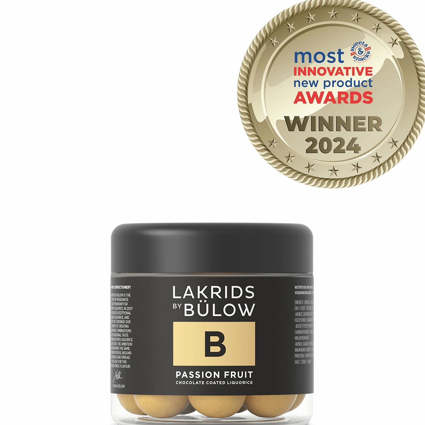 LAKRIDS BY BÜLOW B - Marakuja - Lukrecja w czekoladzie dla smakoszy - Słodka lukrecja, biała czekolada i marakuja