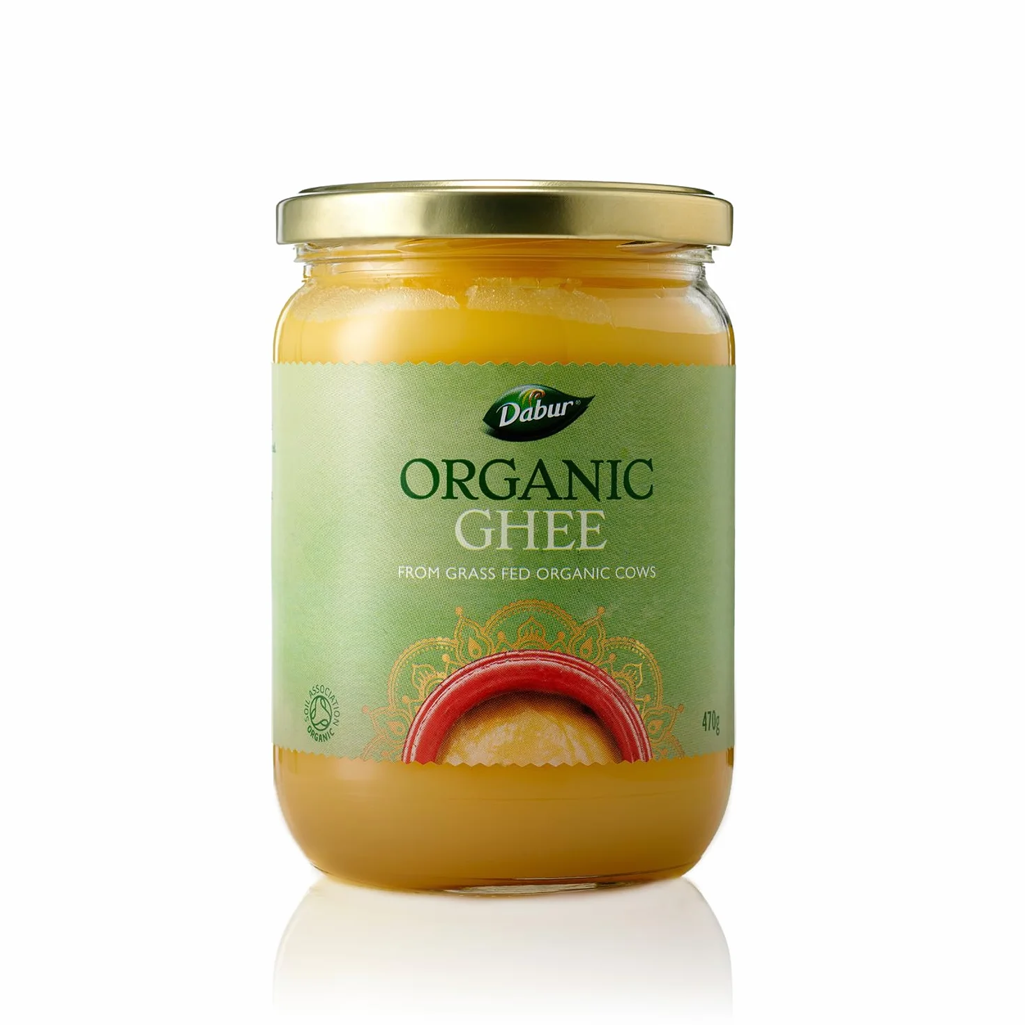 Dabur 1884 Organic Cow Ghee | Z mleka od krów wypasanych na łąkach | Ghee – klarowne masło do gotowania i ajurwedy | 230 g / 470 g / 850 g
