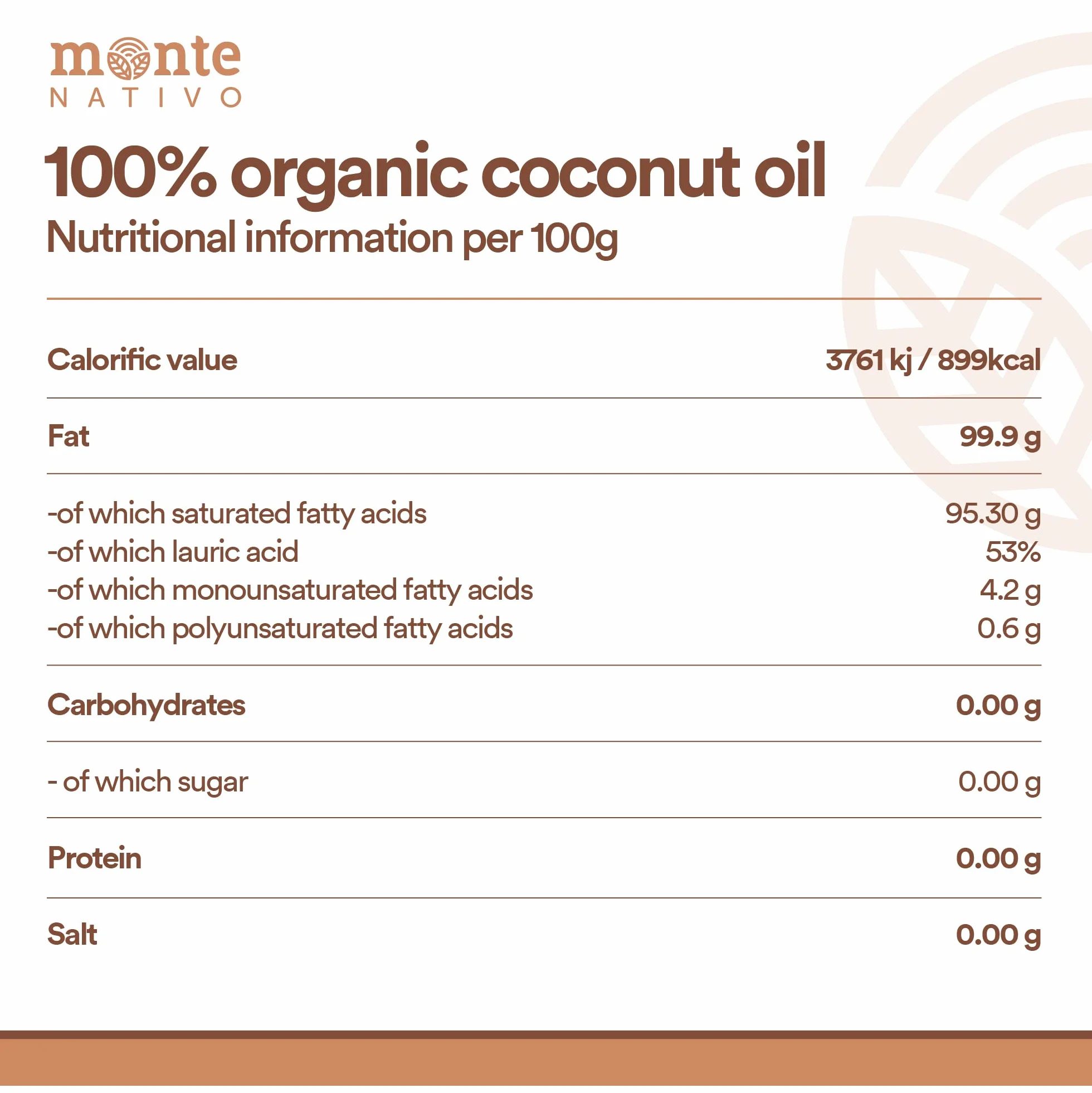 MonteNativo Bio olej kokosowy 1. tłoczenie na zimno 3 x 1000 ml