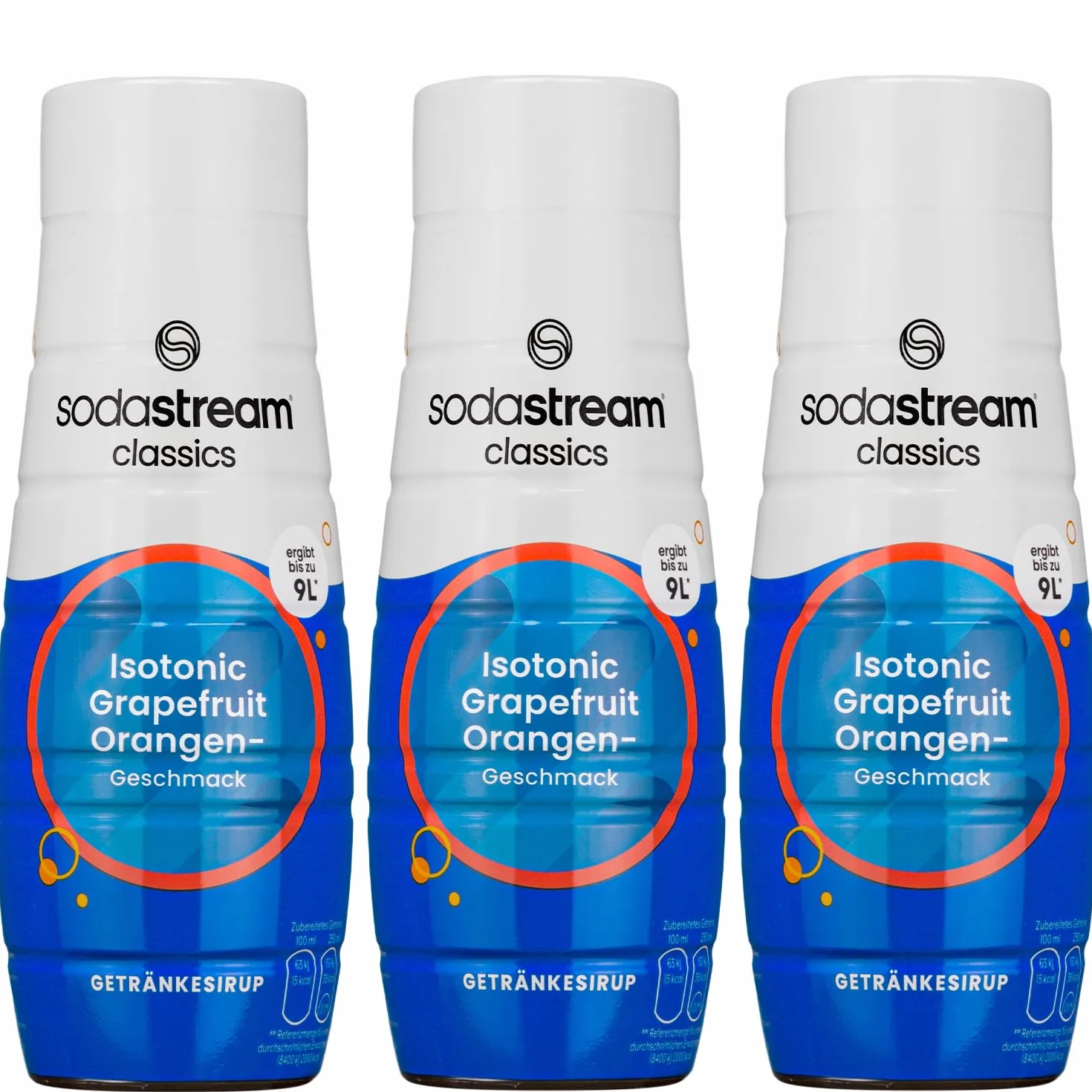Sodastream 3x SYROP IZOTONIK GREJPFRUT POMARAŃCZA KONCENTRAT 440ML