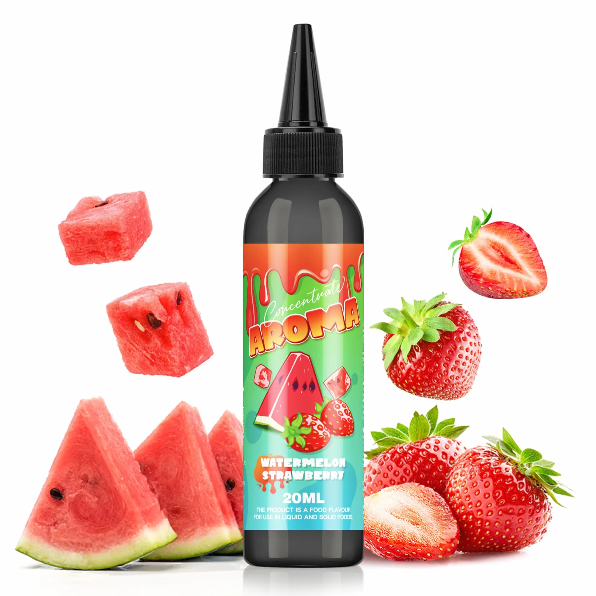 FURUN Koncentrat aromatu 20 ml | Super intensywny | Do gotowania, pieczenia, żywności i napojów (arbuzowo-truskawkowy)