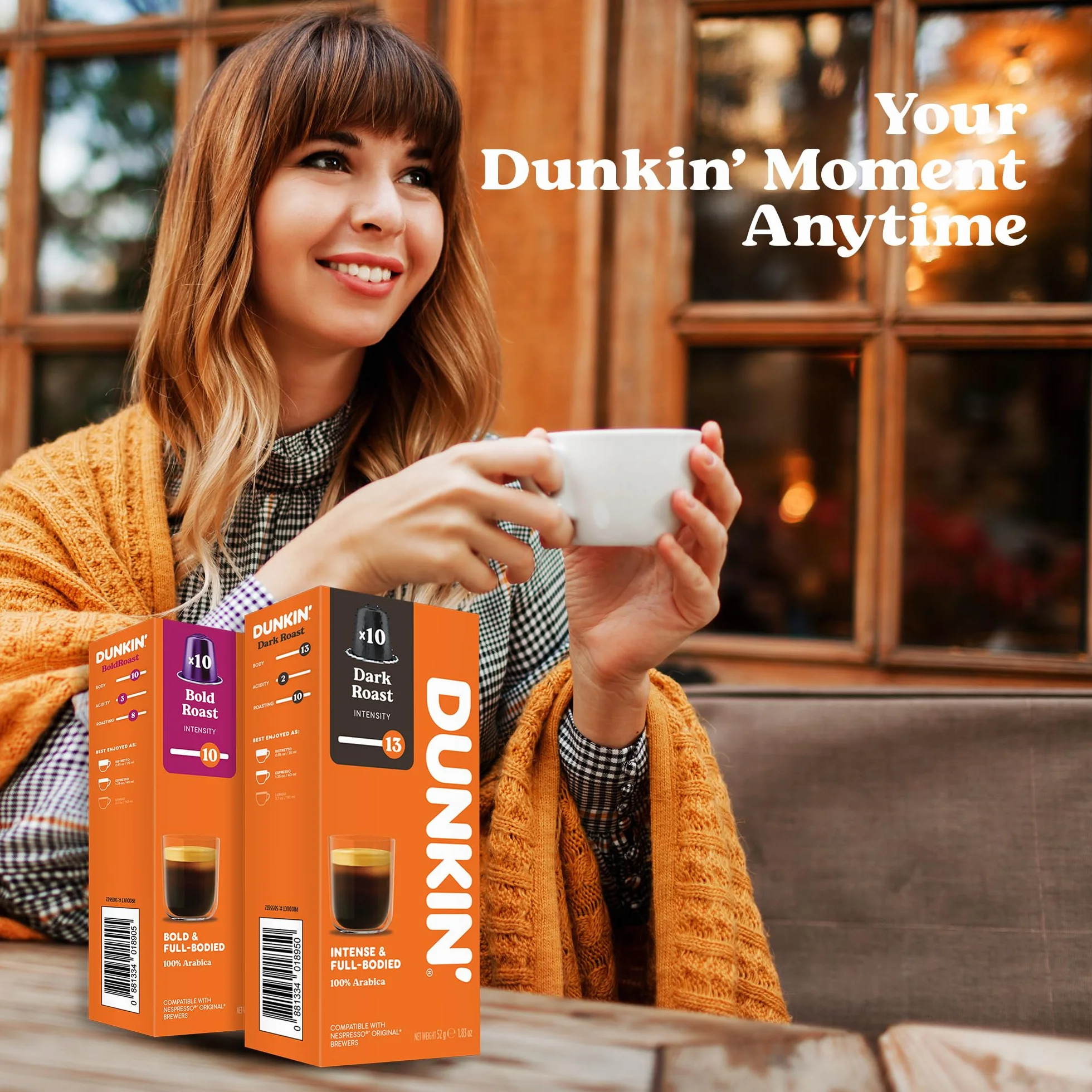 Kapsułki Kawy Dunkin’ Donuts 80 Kapsułek Zestaw 8 Smaków 100% Arabika Kompatybilne z Nespresso