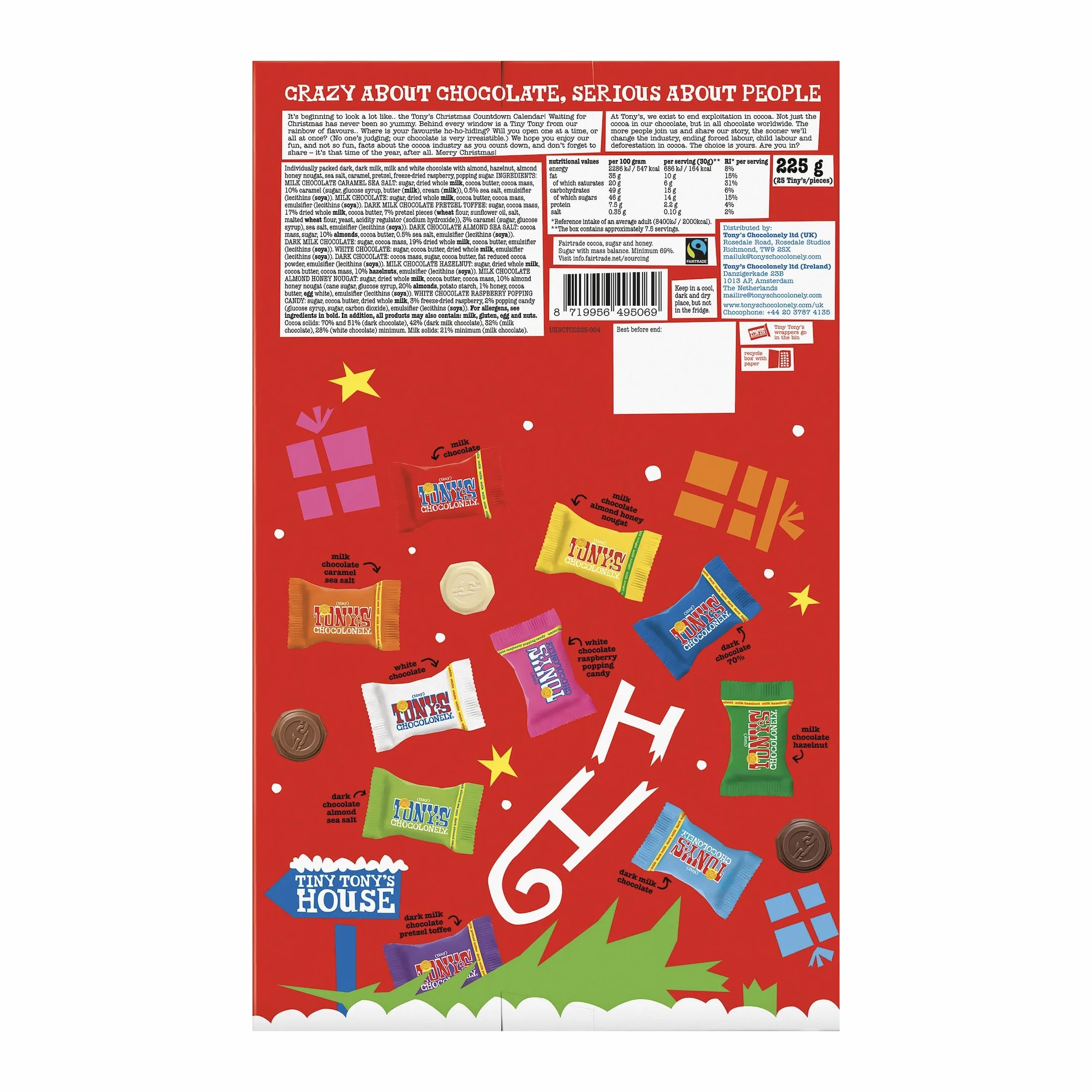 Tony's Chocolonely Kerst Big Tinycalendar 225gr