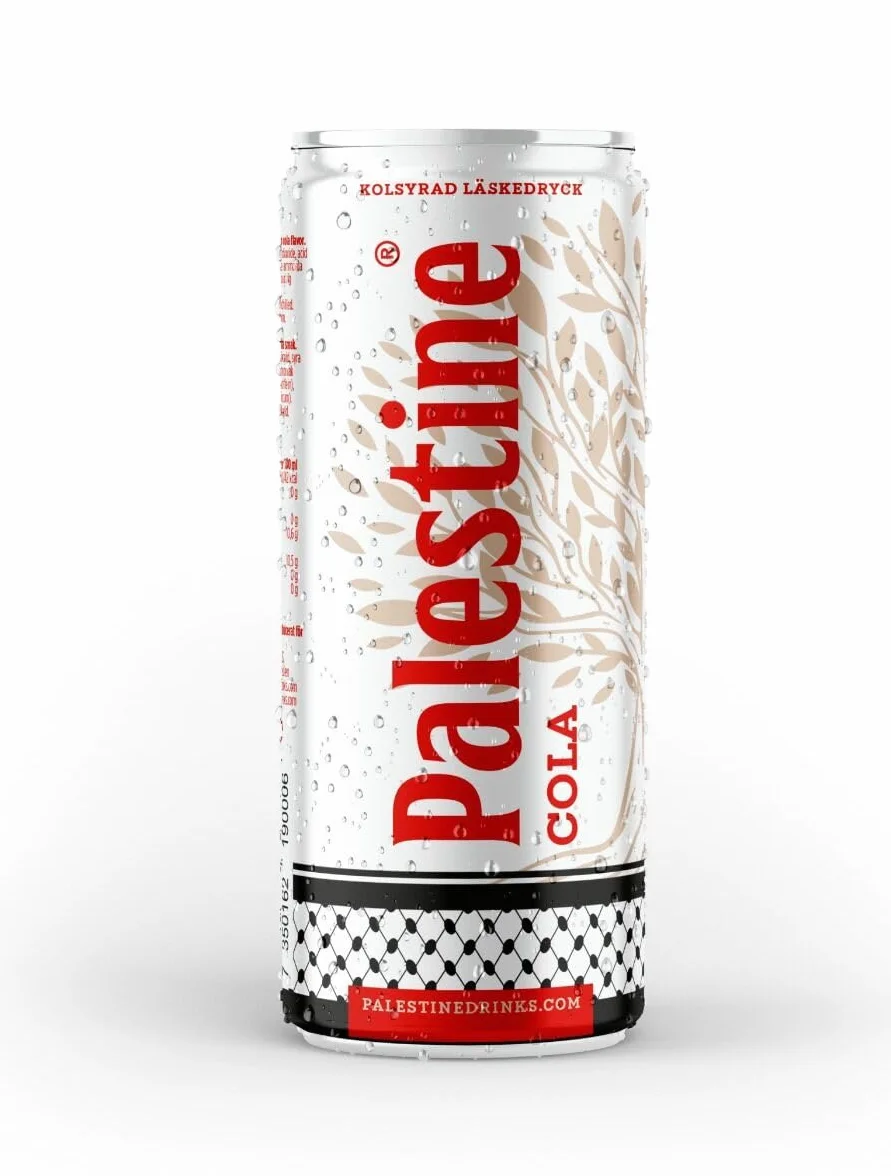 Palestine Cola Orzeźwiający Napój Bezalkoholowy 24 Puszki 330 ml Naturalne Składniki Bez GMO Bezglutenowe Halal