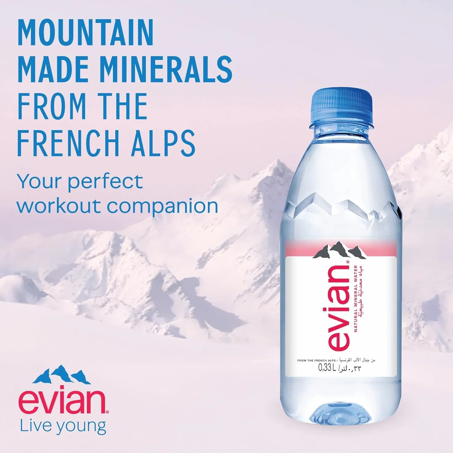 Evian Woda mineralna niegazowana 330 ml 24 sztuki