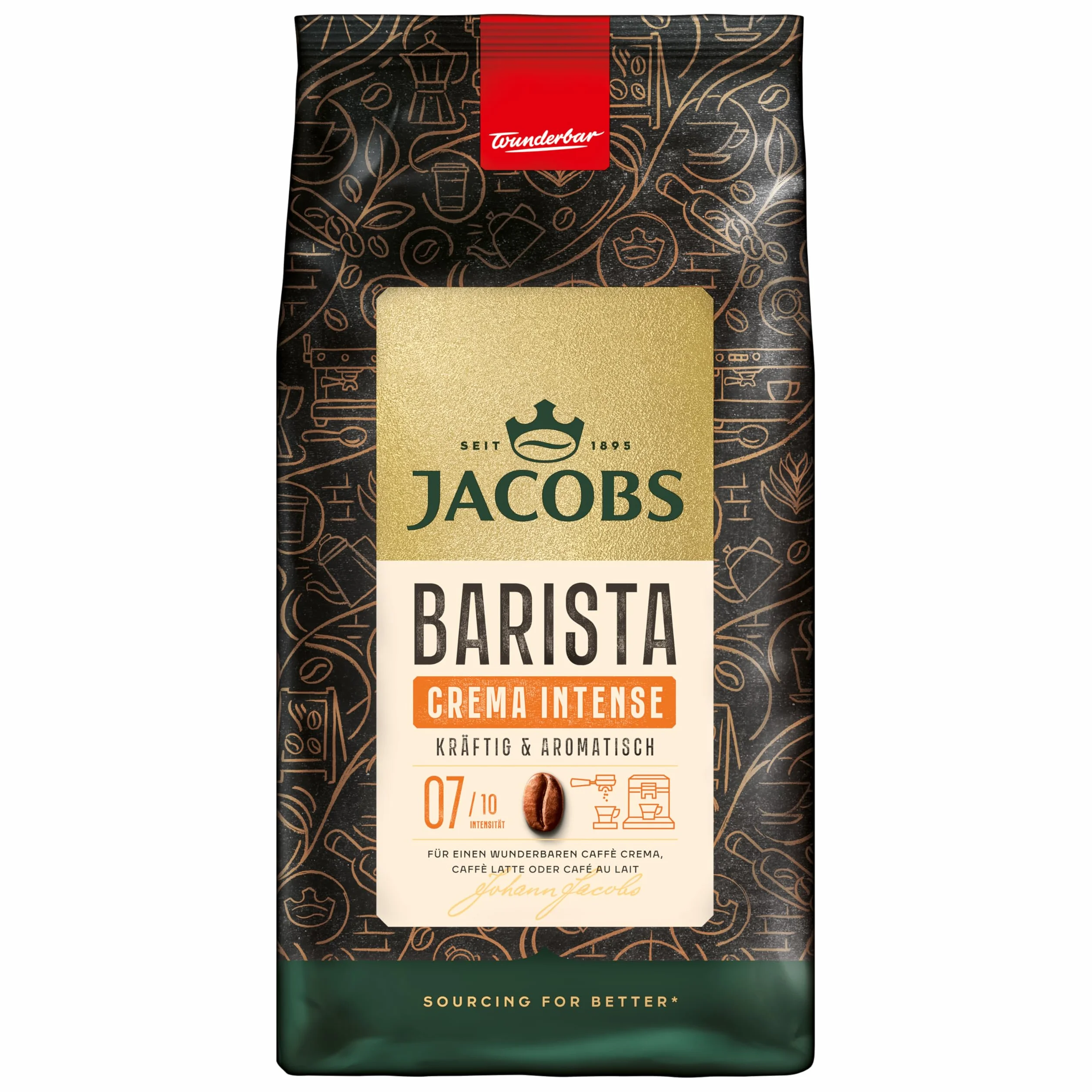 Jacobs Barista Beans Kawa Ziarnista Crema Intense 1000 g