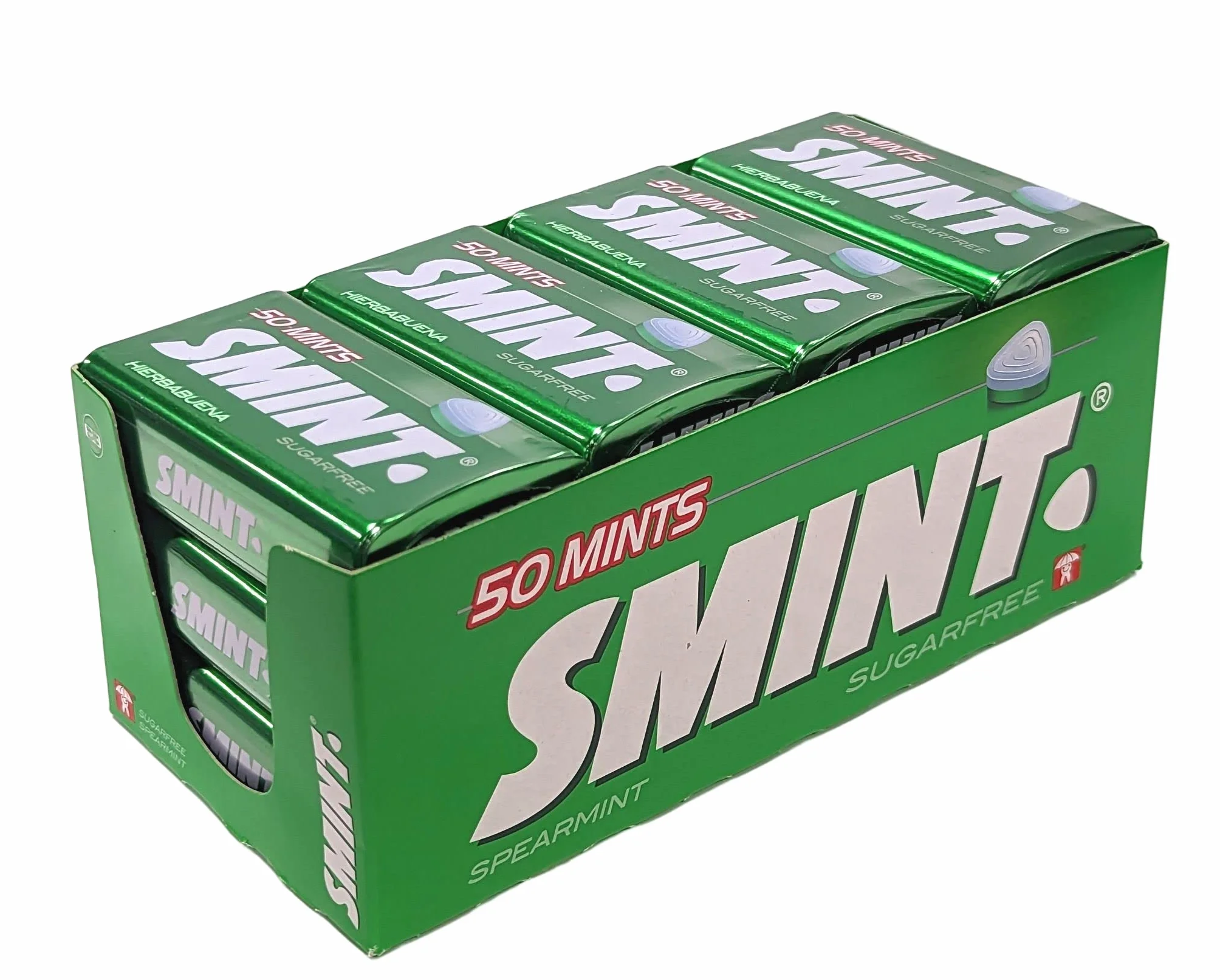 SMINT Mints Spearmint 12 metalowych puszek pastylki miętowe bez cukru